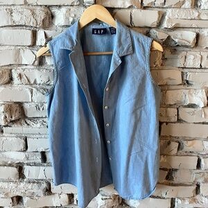 Vintage GAP Sleeveless Denim Shirt